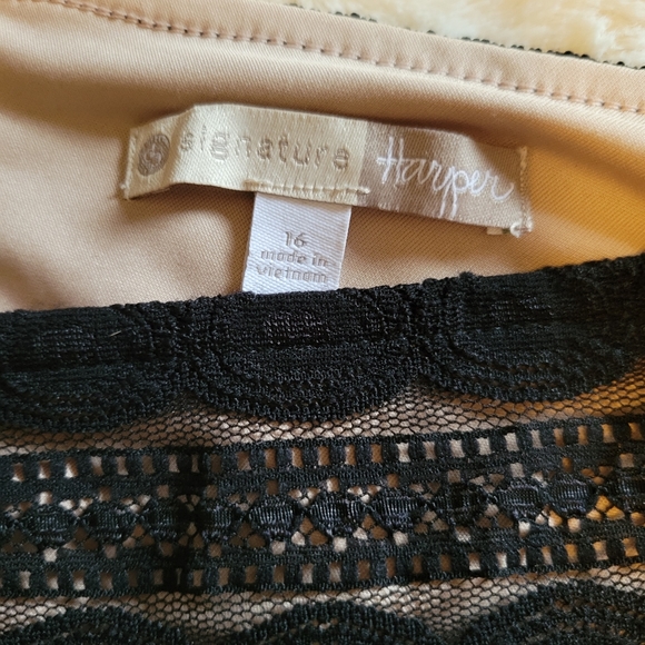 Black Lace Dress Tan Unerlay - Picture 7 of 10